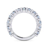 Fancy Wedding Ring in 14k White Gold with Round Natural Diamond at Gabriel & Co.