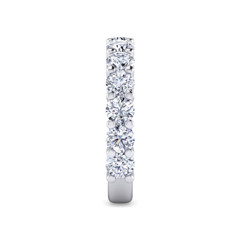 Fancy Wedding Ring in 14k White Gold with Round Natural Diamond at Gabriel & Co. - Shot 4
