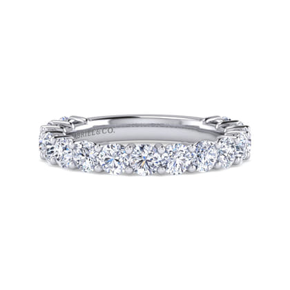 Basque - 14K White Gold Shared Prong Diamond Anniversary Band