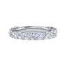Straight Wedding Ring in 14k White Gold with Round Natural Diamond at Gabriel & Co.