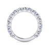 Straight Wedding Ring in 14k White Gold with Round Natural Diamond at Gabriel & Co.