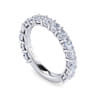Straight Wedding Ring in 14k White Gold with Round Natural Diamond at Gabriel & Co.