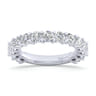 Straight Wedding Ring in 14k White Gold with Round Natural Diamond at Gabriel & Co.