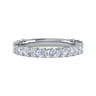 Straight Wedding Ring in 14k White Gold with Round Natural Diamond at Gabriel & Co.
