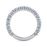 Straight Wedding Ring in 14k White Gold with Round Natural Diamond at Gabriel & Co.