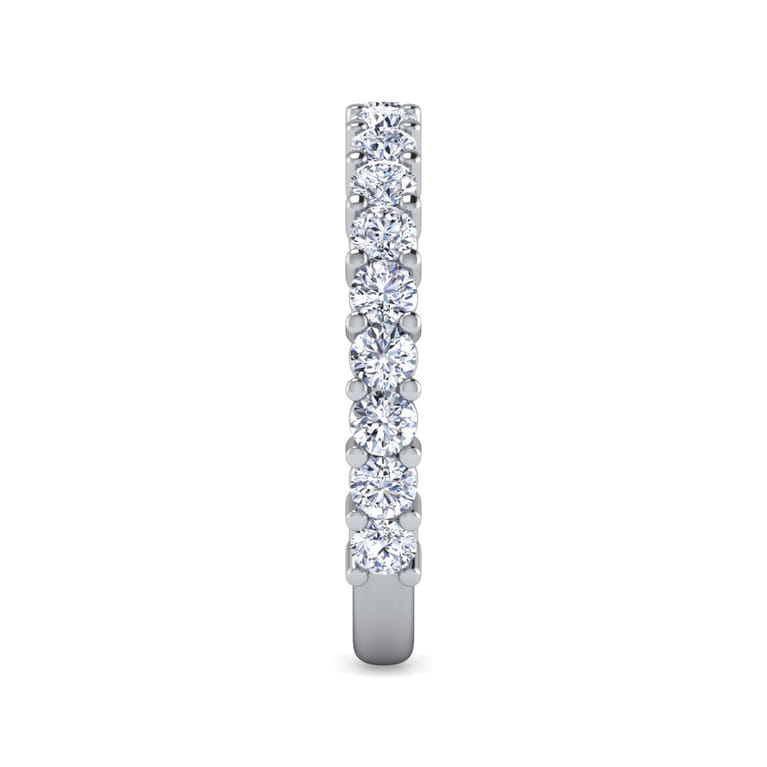 Straight Wedding Ring in 14k White Gold with Round Natural Diamond at Gabriel & Co. - Shot 4
