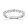 Straight Wedding Ring in 14k White Gold with Round Natural Diamond at Gabriel & Co.