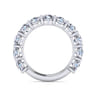 Fancy Wedding Ring in 14k White Gold with Round Natural Diamond at Gabriel & Co.
