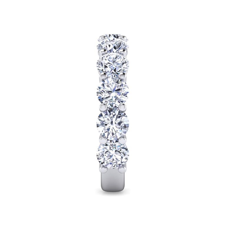 Fancy Wedding Ring in 14k White Gold with Round Natural Diamond at Gabriel & Co. - Shot 4