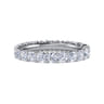 Eternity Band Wedding Ring in 14k White Gold with Round Natural Diamond at Gabriel & Co.
