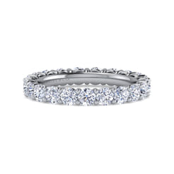 Basque - 14K White Gold Shared Prong Diamond Eternity Band