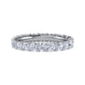 Eternity Band Wedding Ring in 14k White Gold with Round Natural Diamond at Gabriel & Co.