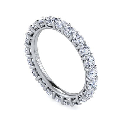 Basque - 14K White Gold Shared Prong Diamond Eternity Band