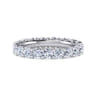 Eternity Band Wedding Ring in 14k White Gold with Round Natural Diamond at Gabriel & Co.