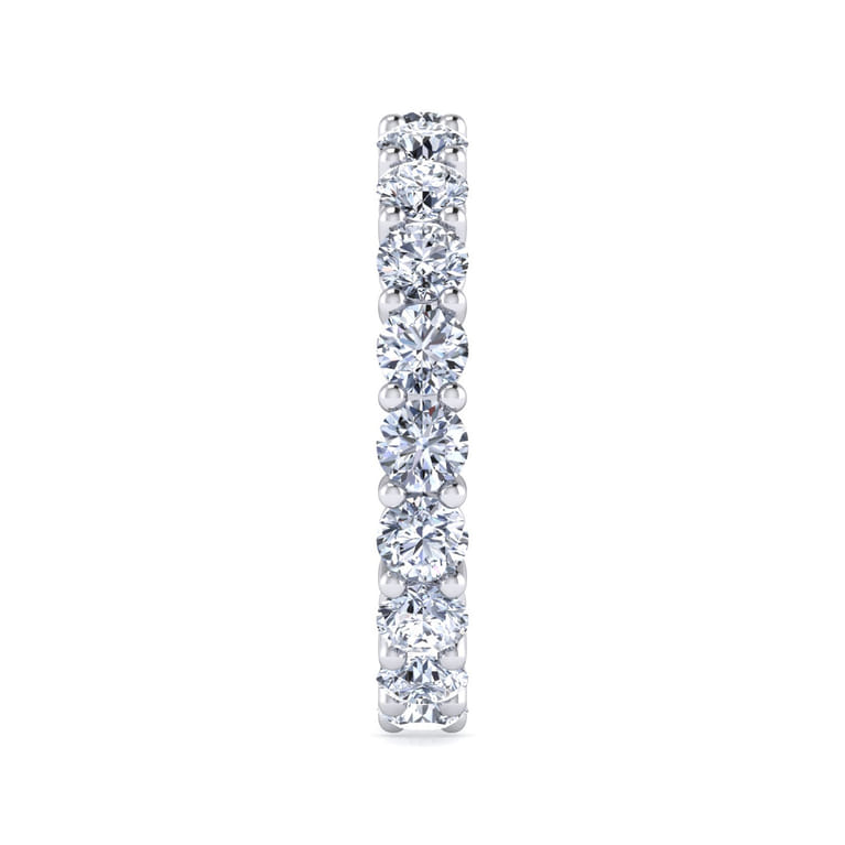 Eternity Band Wedding Ring in 14k White Gold with Round Natural Diamond at Gabriel & Co. - Shot 4