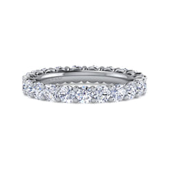 Basque - 14K White Gold Shared Prong Diamond Eternity Band