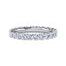 Eternity Band Wedding Ring in 14k White Gold with Round Natural Diamond at Gabriel & Co.