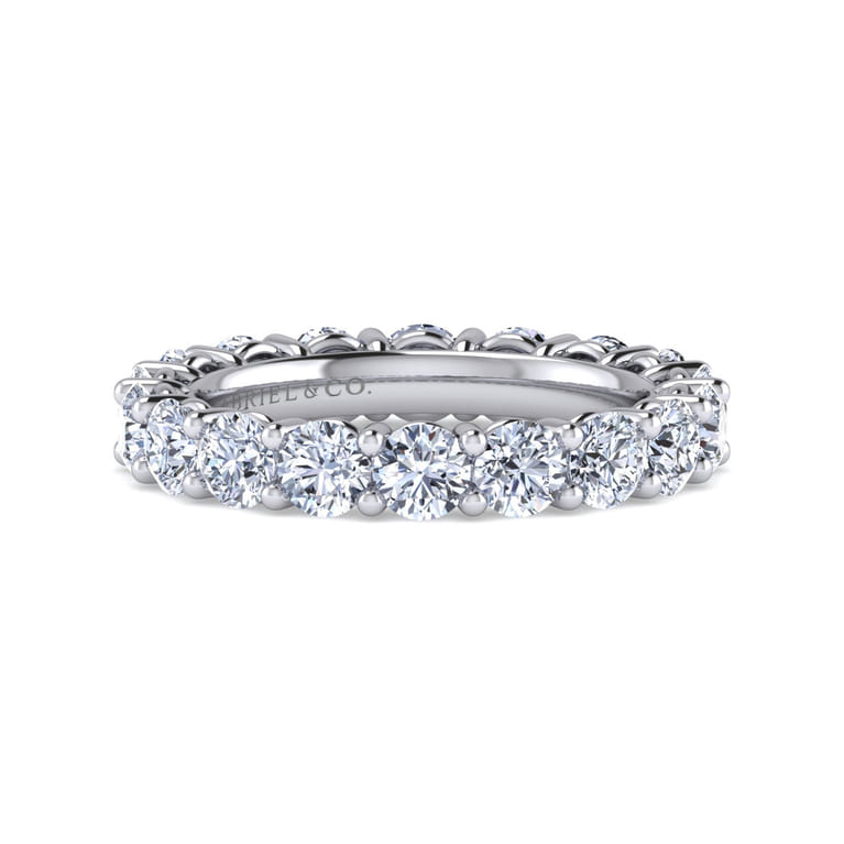 Eternity Band Wedding Ring in 14k White Gold with  Natural Diamond at Gabriel & Co. - Shot 1