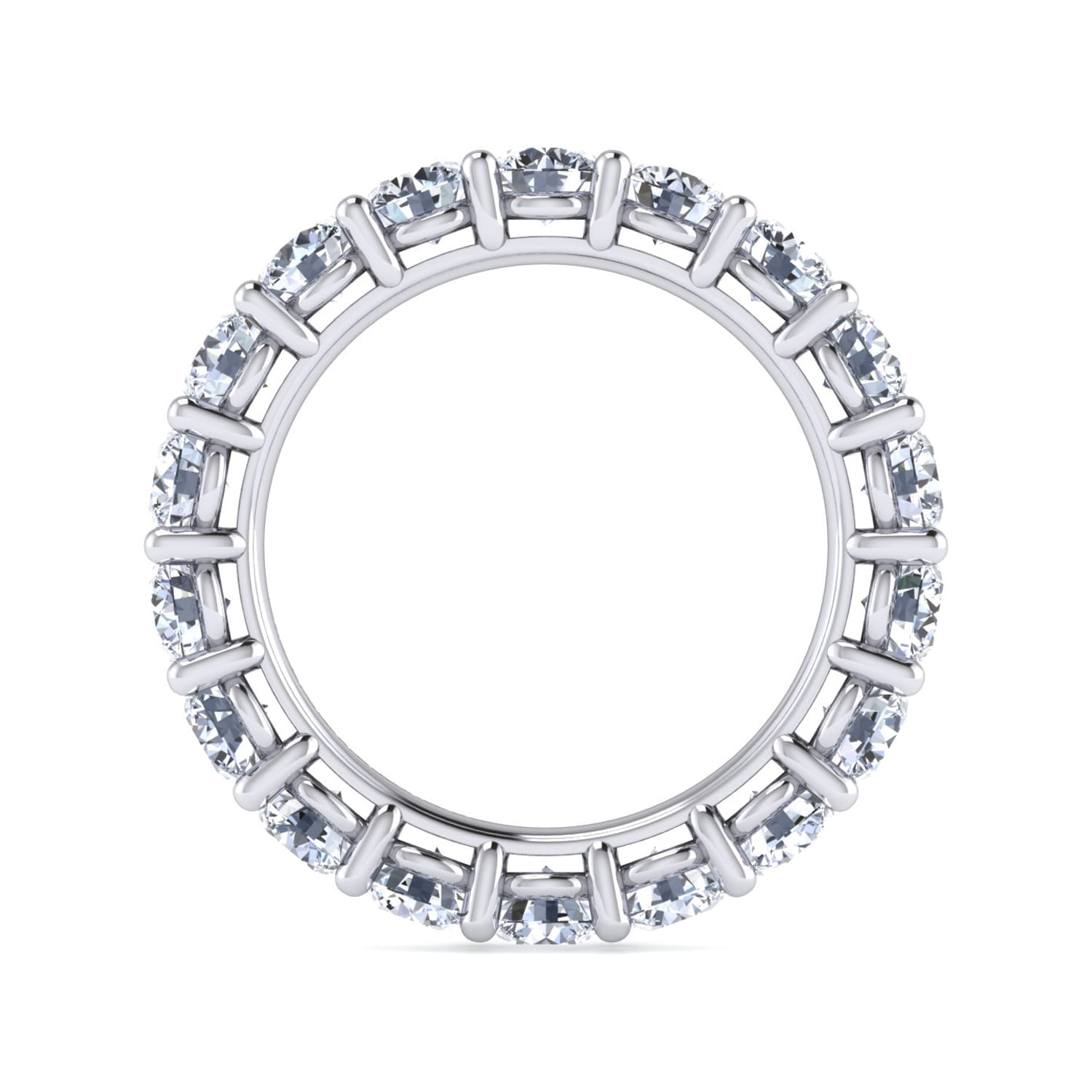 Eternity Band Wedding Ring in 14k White Gold with  Natural Diamond at Gabriel & Co. - Shot 2