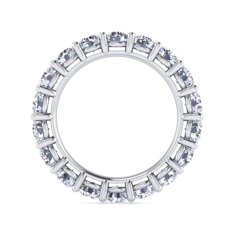 Eternity Band Wedding Ring in 14k White Gold with  Natural Diamond at Gabriel & Co. - Shot 2