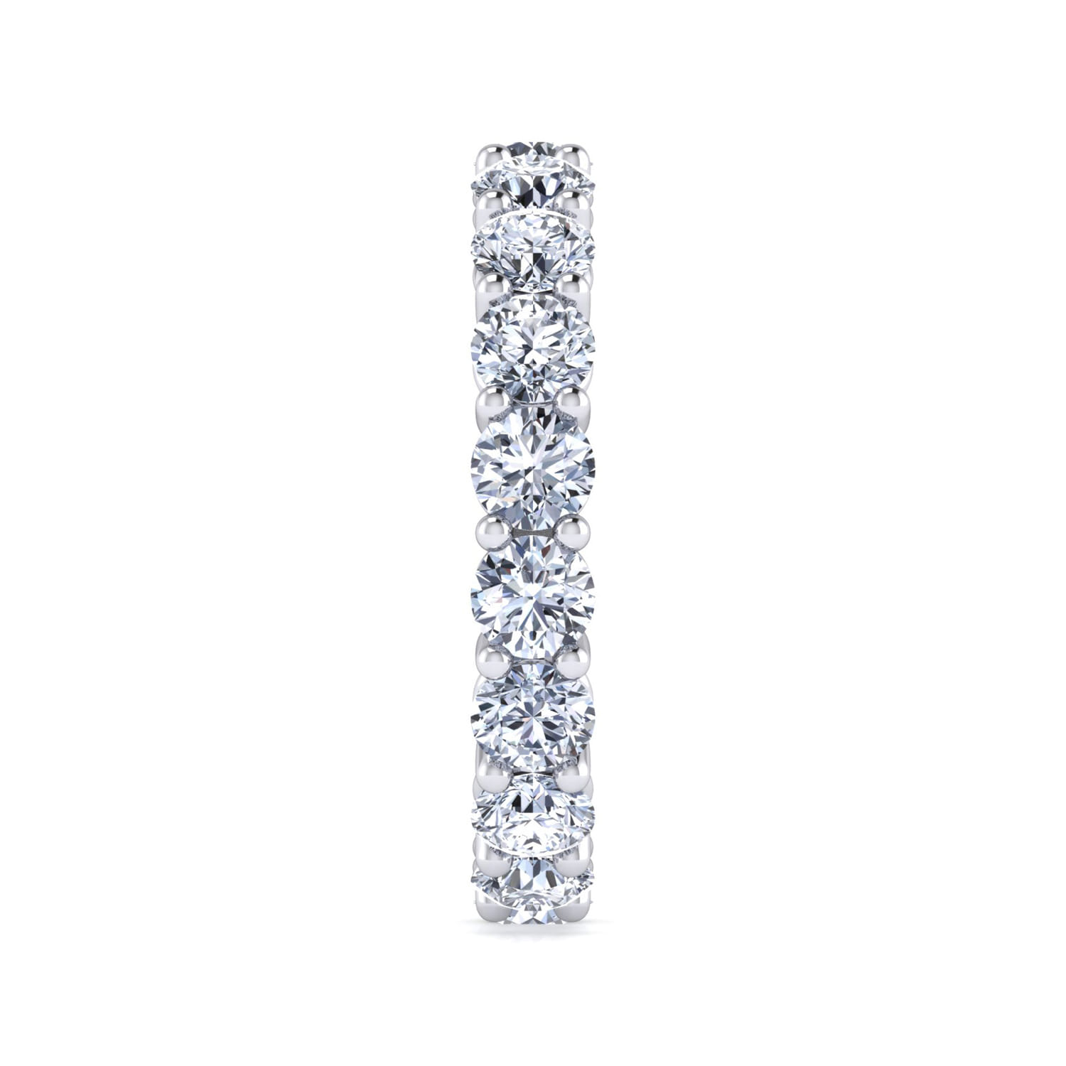 Eternity Band Wedding Ring in 14k White Gold with  Natural Diamond at Gabriel & Co. - Shot 4