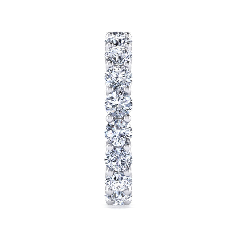 Eternity Band Wedding Ring in 14k White Gold with  Natural Diamond at Gabriel & Co. - Shot 4