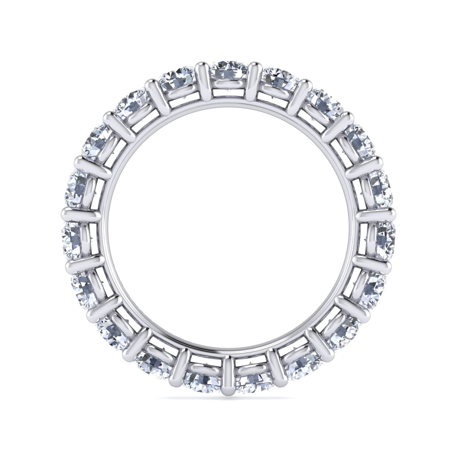 Eternity Band Wedding Ring in 14k White Gold with  Natural Diamond at Gabriel & Co. - Shot 2