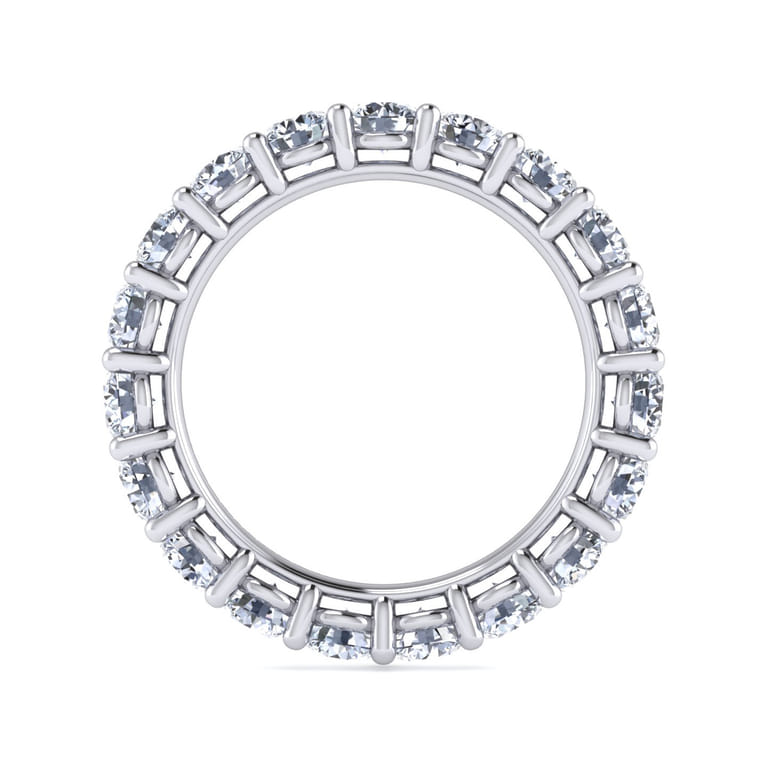 Eternity Band Wedding Ring in 14k White Gold with  Natural Diamond at Gabriel & Co. - Shot 2