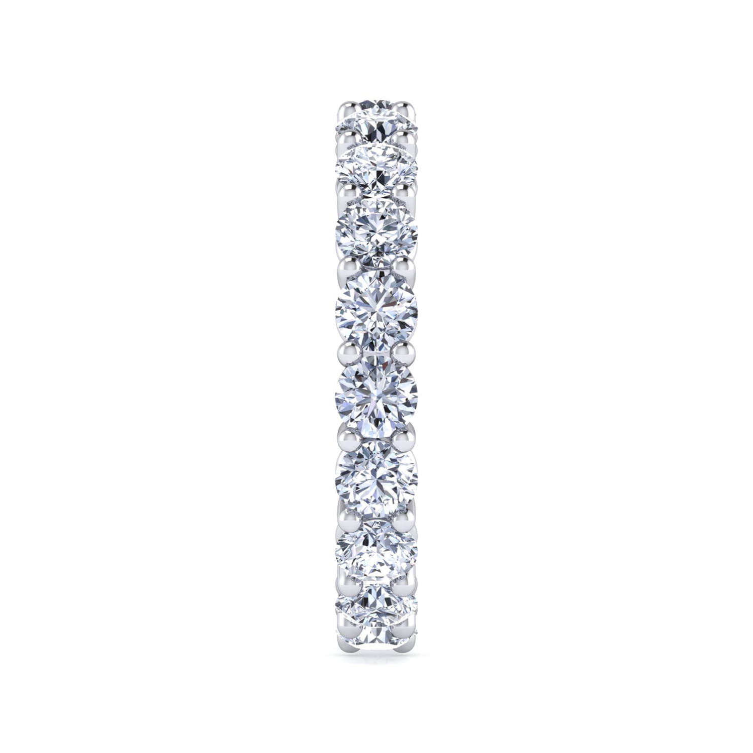 Eternity Band Wedding Ring in 14k White Gold with  Natural Diamond at Gabriel & Co. - Shot 4