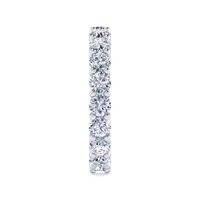 Eternity Band Wedding Ring in 14k White Gold with  Natural Diamond at Gabriel & Co. - Shot 4