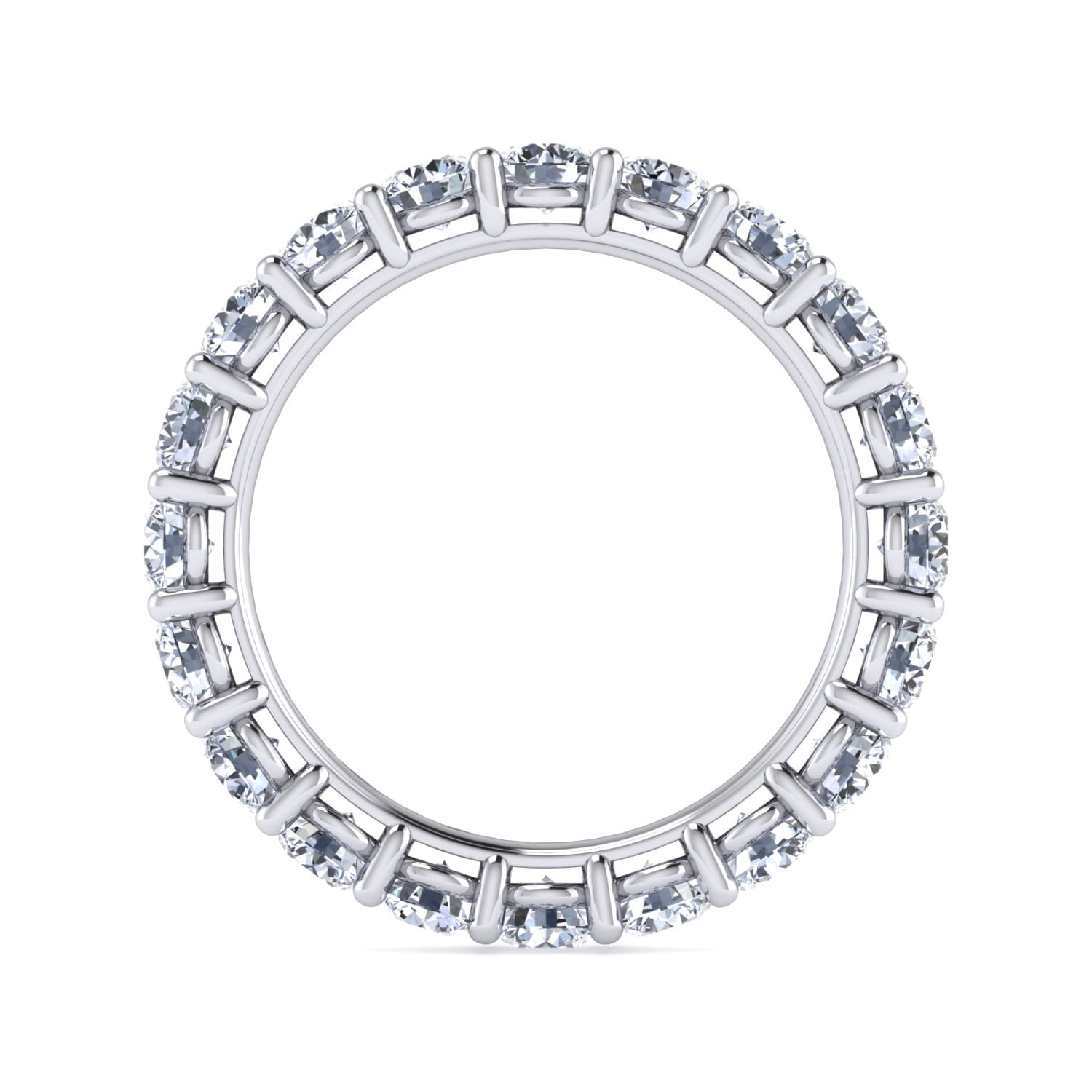 Eternity Band Wedding Ring in 14k White Gold with  Natural Diamond at Gabriel & Co. - Shot 2