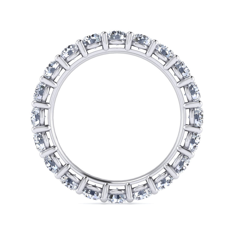 Eternity Band Wedding Ring in 14k White Gold with  Natural Diamond at Gabriel & Co. - Shot 2