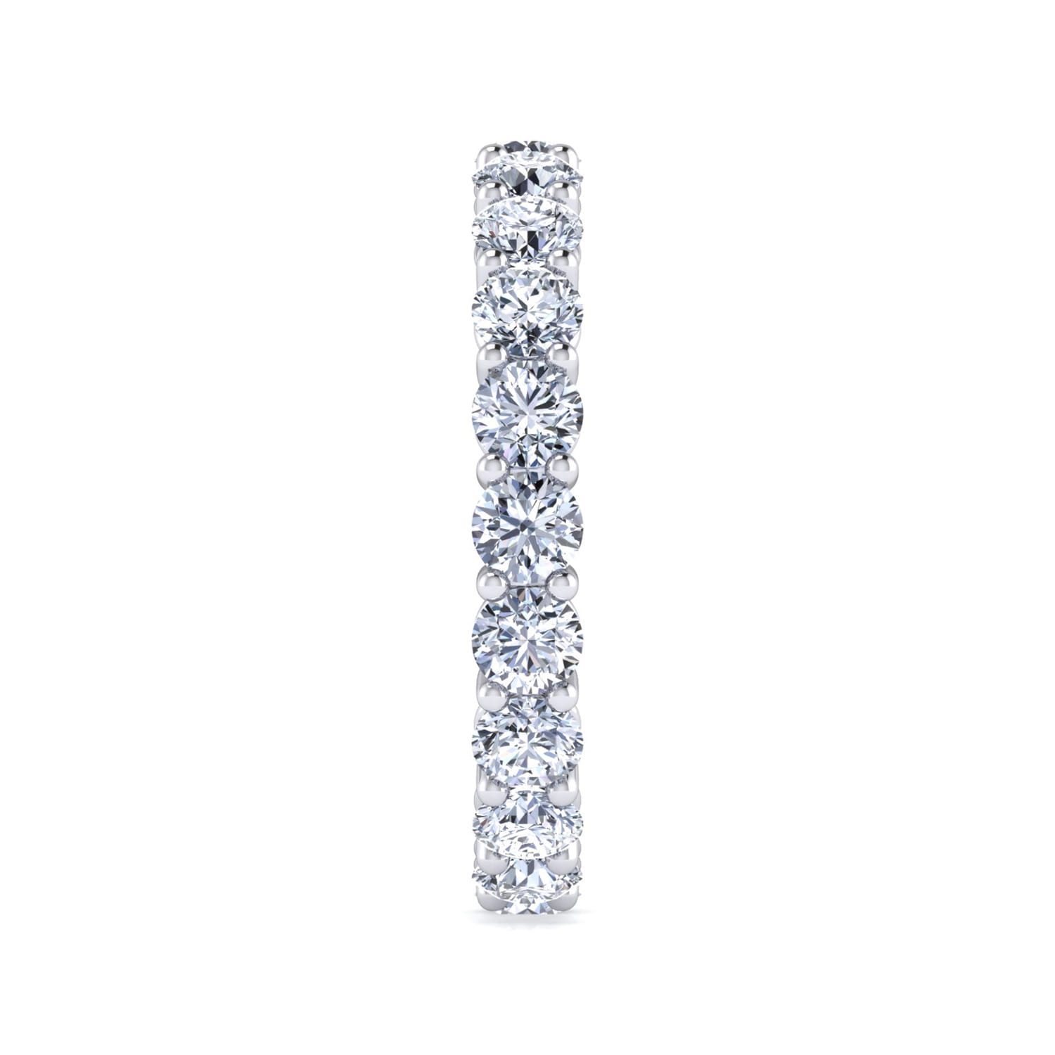 Eternity Band Wedding Ring in 14k White Gold with  Natural Diamond at Gabriel & Co. - Shot 4