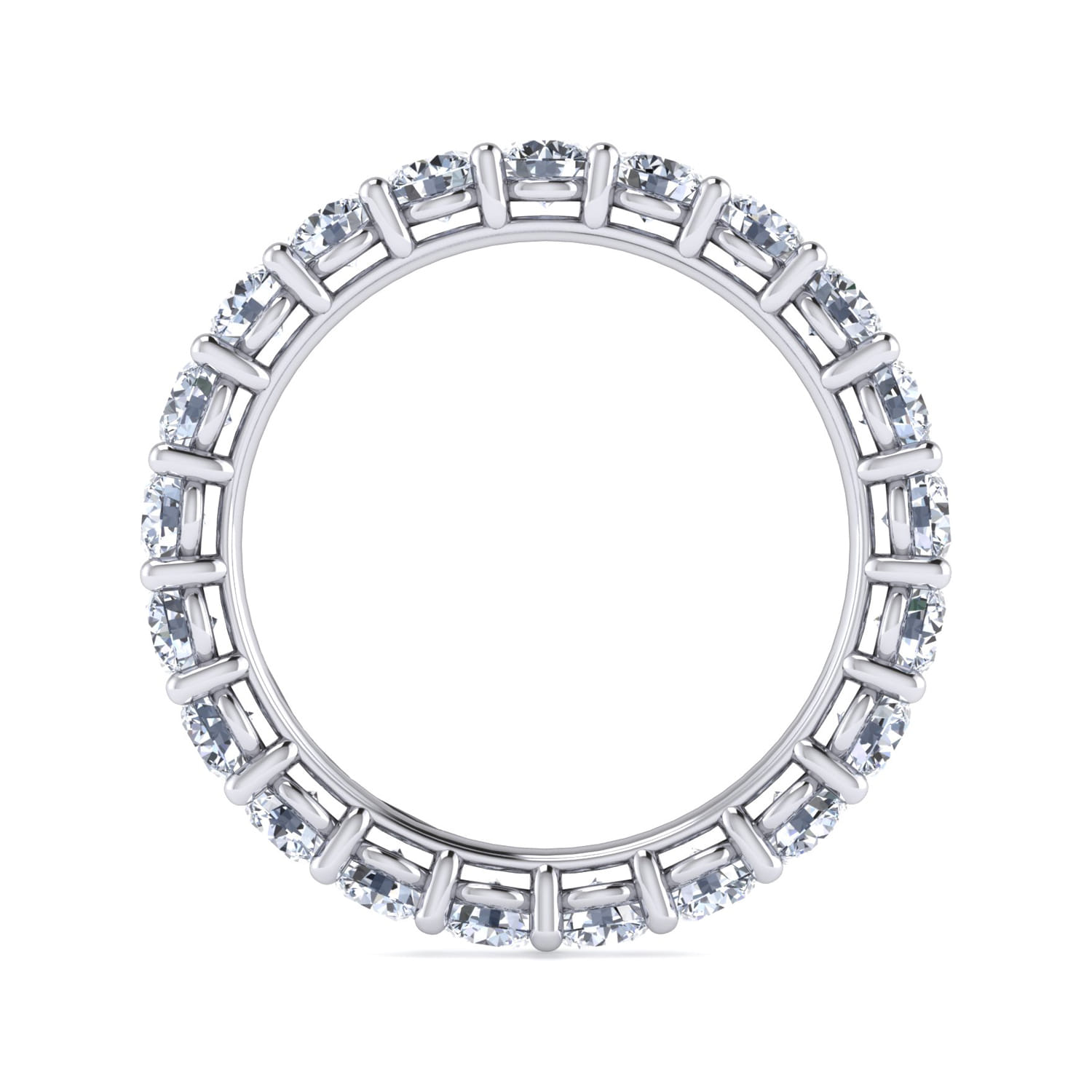 Eternity Band Wedding Ring in 14k White Gold with  Natural Diamond at Gabriel & Co. - Shot 2