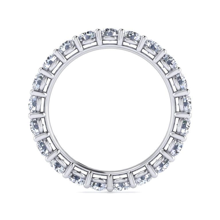 Eternity Band Wedding Ring in 14k White Gold with  Natural Diamond at Gabriel & Co. - Shot 2