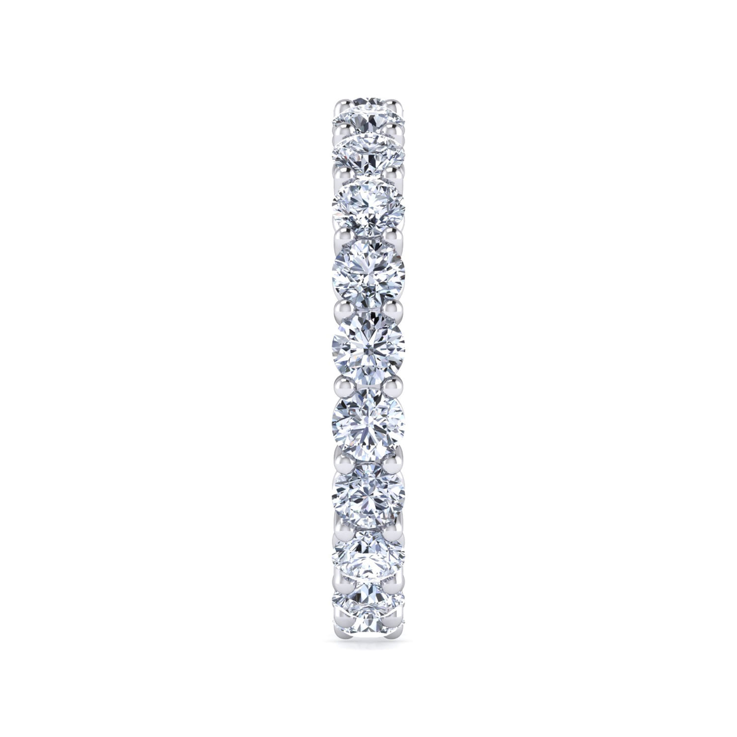 Eternity Band Wedding Ring in 14k White Gold with  Natural Diamond at Gabriel & Co. - Shot 4
