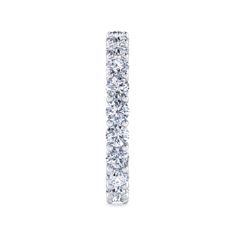 Eternity Band Wedding Ring in 14k White Gold with  Natural Diamond at Gabriel & Co. - Shot 4