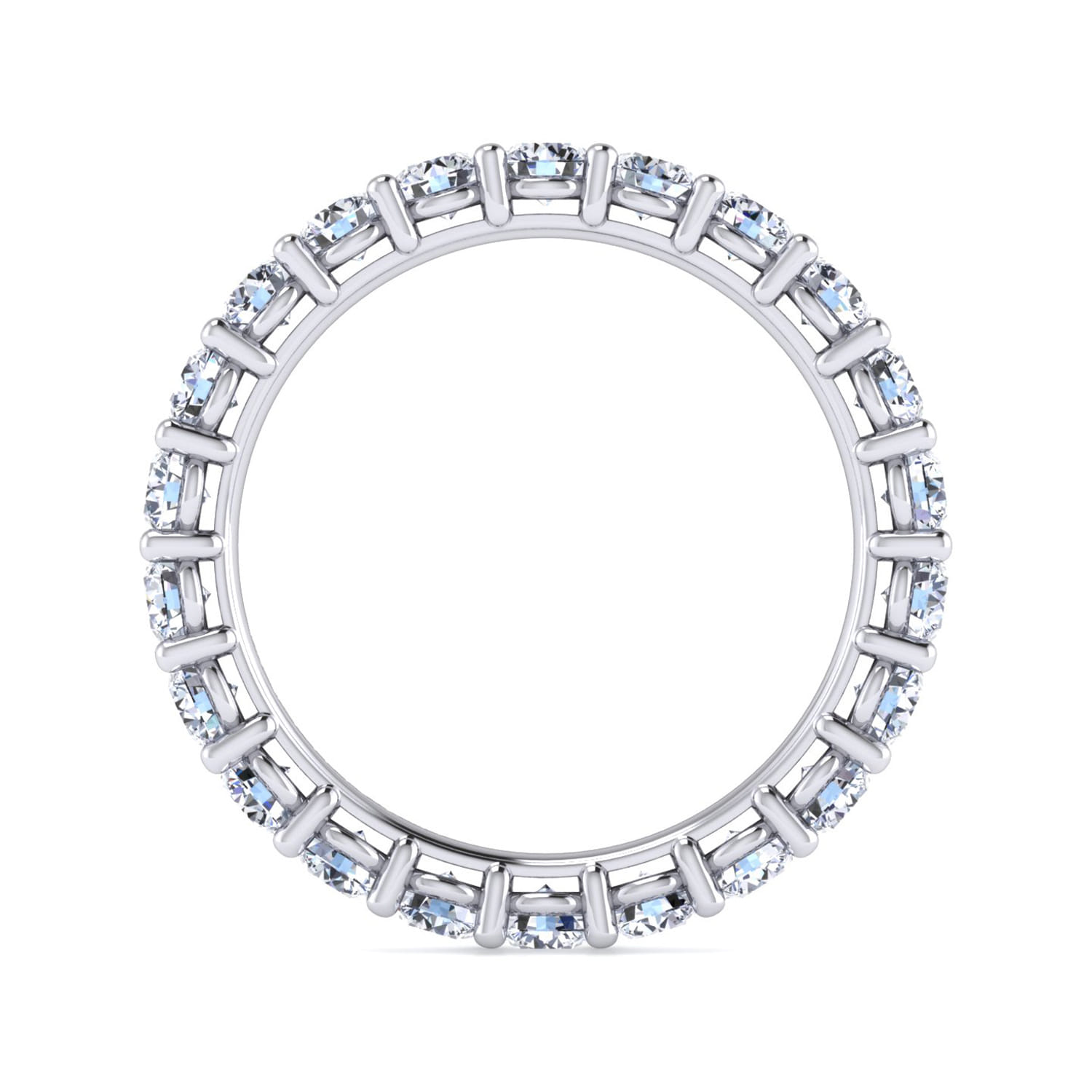 Eternity Band Wedding Ring in 14k White Gold with  Natural Diamond at Gabriel & Co. - Shot 2