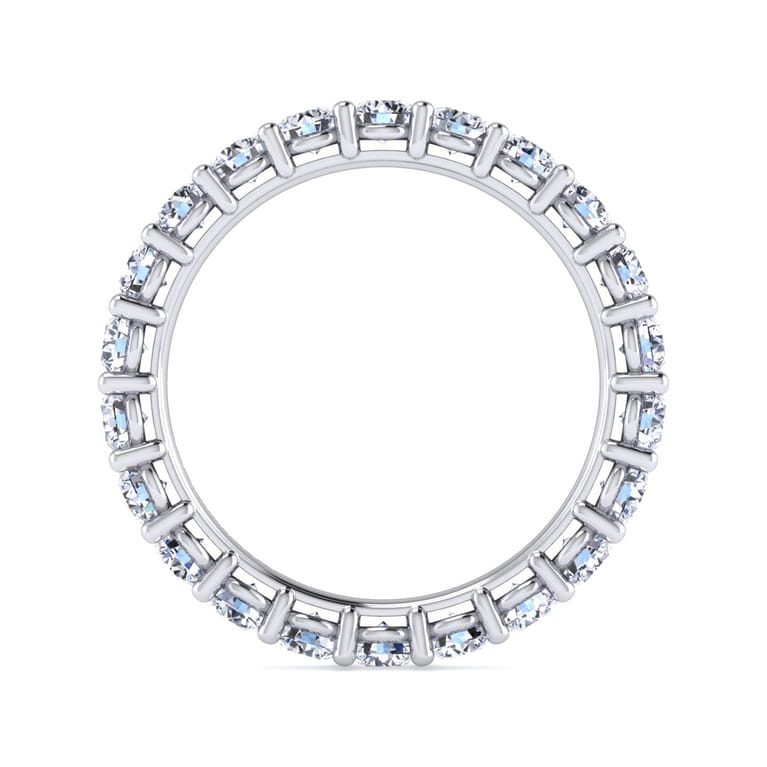 Eternity Band Wedding Ring in 14k White Gold with  Natural Diamond at Gabriel & Co. - Shot 2