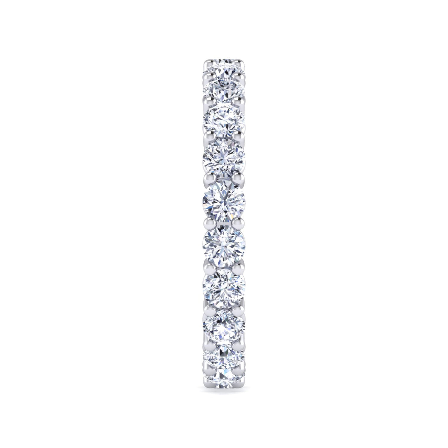 Eternity Band Wedding Ring in 14k White Gold with  Natural Diamond at Gabriel & Co. - Shot 4