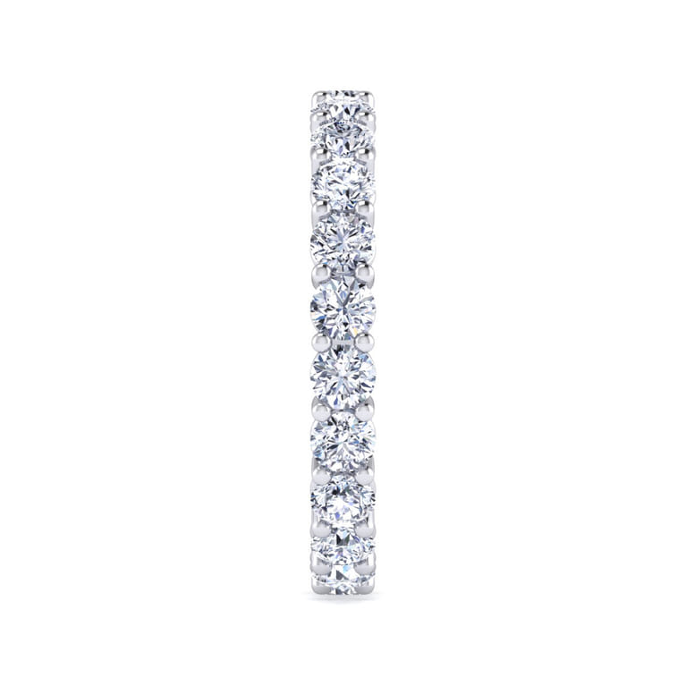 Eternity Band Wedding Ring in 14k White Gold with  Natural Diamond at Gabriel & Co. - Shot 4