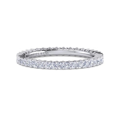 Basque - 14K White Gold Shared Prong Diamond Eternity Band