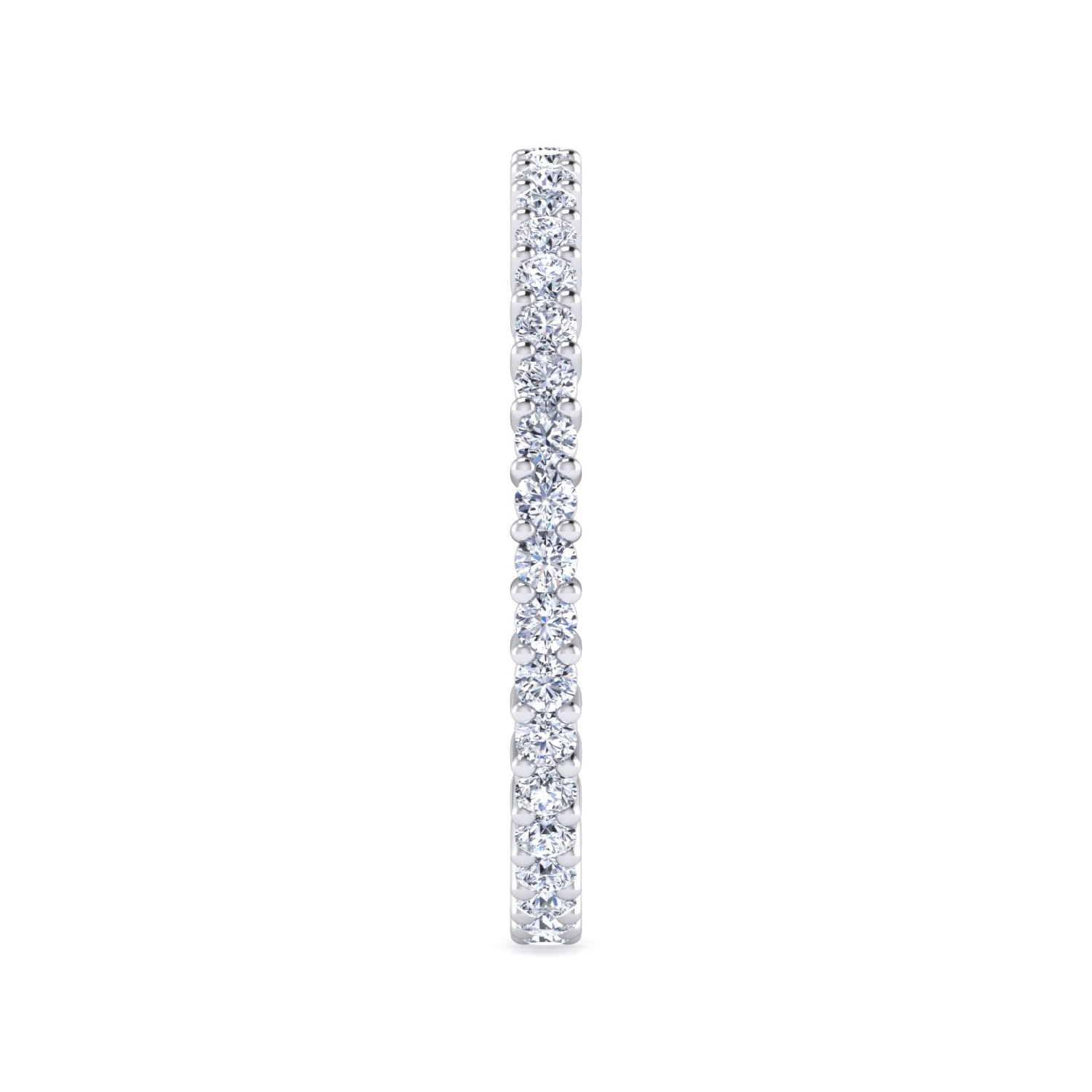 Eternity Band Wedding Ring in 14k White Gold with Round Natural Diamond at Gabriel & Co. - Shot 4