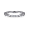 Eternity Band Wedding Ring in 14k White Gold with Round Natural Diamond at Gabriel & Co.