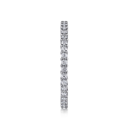 Basque - 14K White Gold Shared Prong Diamond Eternity Band