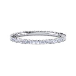 Basque - 14K White Gold Shared Prong Diamond Eternity Band