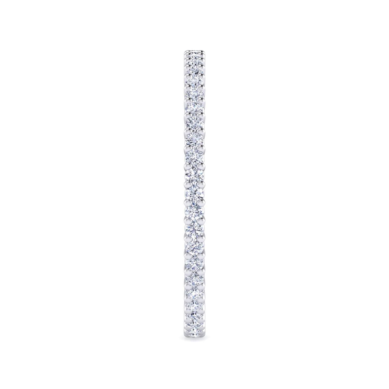 Eternity Band Wedding Ring in 14k White Gold with Round Natural Diamond at Gabriel & Co. - Shot 4