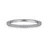 Eternity Band Wedding Ring in 14k White Gold with Round Natural Diamond at Gabriel & Co.