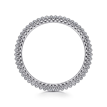 Basque - 14K White Gold Shared Prong Diamond Eternity Band