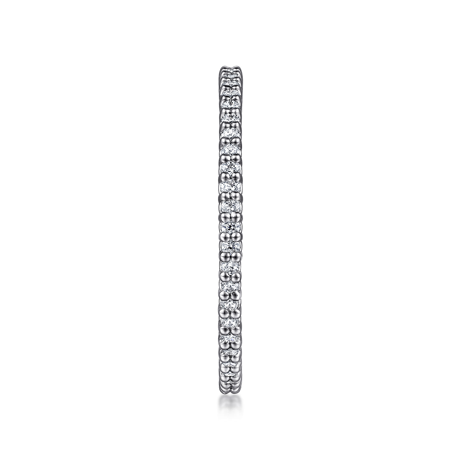 Eternity Band Wedding Ring in 14k White Gold with Round Natural Diamond at Gabriel & Co. - Shot 4